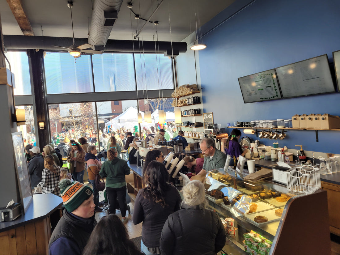 St.Patricks Day Parade 2023 at Rock Creek Coffee Roasters!