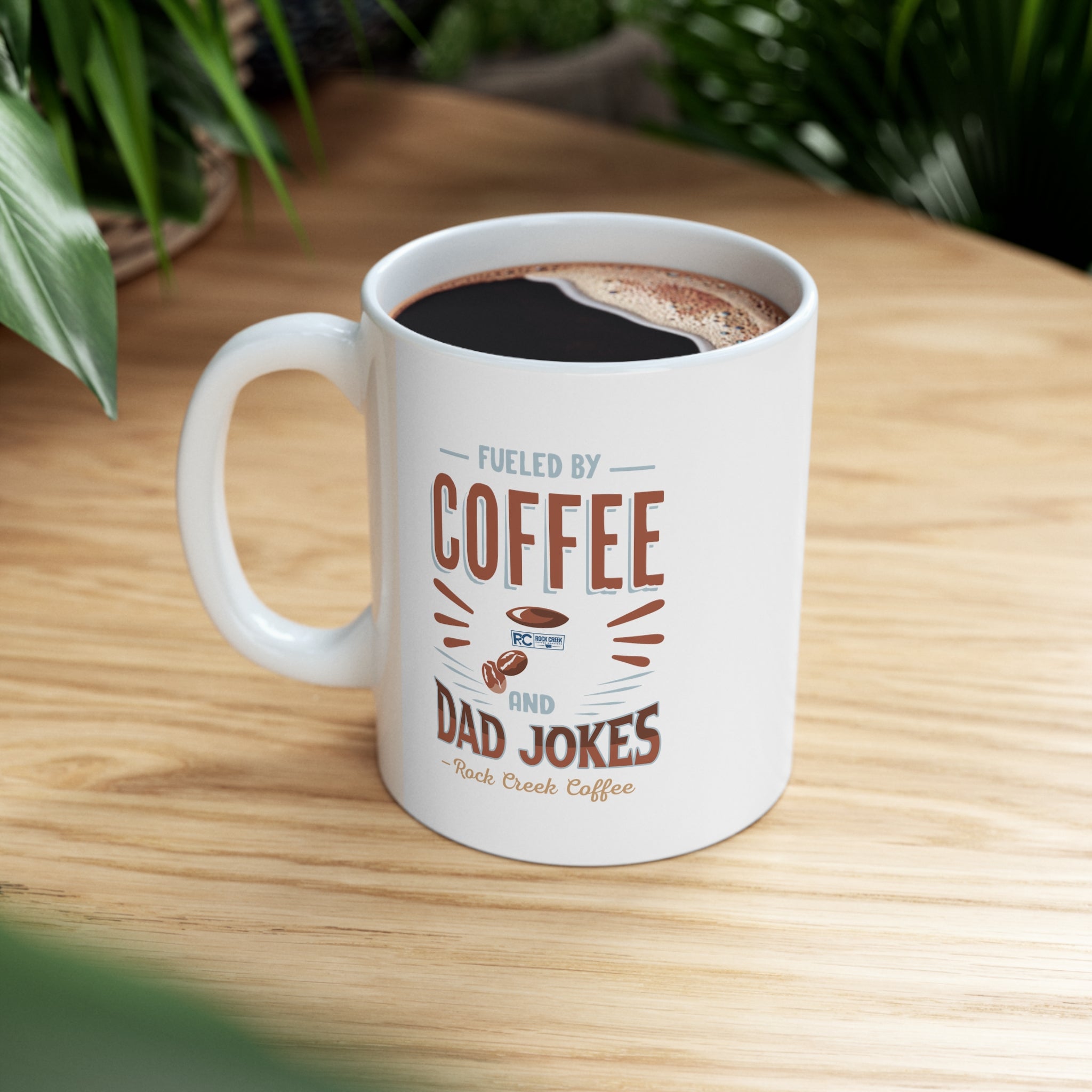 Witty Fueled by Coffee & Dad Jokes Mug 11oz