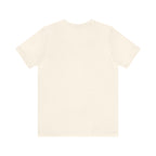 Cream short-sleeve T-shirt shown from the back, laid flat on a white surface with no visible graphics or designs.