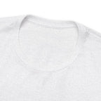 Close-up of an ash Rock Creek Coffee T-shirt showing the back neckline and collar detail